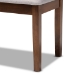 Baxton Studio Teresa Modern and Contemporary Transitional Grey Fabric Upholstered and Walnut Brown Finished Wood Dining Bench - RH037-Grey/Walnut-Dining Bench