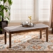 Baxton Studio Teresa Modern and Contemporary Transitional Grey Fabric Upholstered and Walnut Brown Finished Wood Dining Bench - RH037-Grey/Walnut-Dining Bench