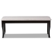 Baxton Studio Cornelie Modern and Contemporary Transitional Grey Fabric Upholstered and Dark Brown Finished Wood Dining Bench - RH036-Grey/Dark Brown-Dining Bench