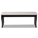 Baxton Studio Cornelie Modern and Contemporary Transitional Grey Fabric Upholstered and Dark Brown Finished Wood Dining Bench - RH036-Grey/Dark Brown-Dining Bench
