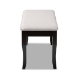 Baxton Studio Cornelie Modern and Contemporary Transitional Grey Fabric Upholstered and Dark Brown Finished Wood Dining Bench - RH036-Grey/Dark Brown-Dining Bench