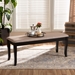 Baxton Studio Cornelie Modern and Contemporary Transitional Sand Fabric Upholstered and Dark Brown Finished Wood Dining Bench - RH036-Sand/Dark Brown-Dining Bench
