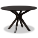 Baxton Studio Marie Modern and Contemporary Dark Brown Faux Leather Upholstered and Dark brown Finished Wood 7-Piece Dining Set - Marie-Dark Brown-7PC Dining Set