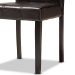 Baxton Studio Marie Modern and Contemporary Dark Brown Faux Leather Upholstered and Dark brown Finished Wood 7-Piece Dining Set - Marie-Dark Brown-7PC Dining Set