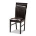 Baxton Studio Jeane Modern and Contemporary Dark Brown Faux Leather Upholstered and Dark Brown Finished Wood 7-Piece Dining Set - Jeane-Dark Brown-7PC Dining Set