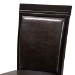 Baxton Studio Nada Modern and Contemporary Dark Brown Faux Leather Upholstered and Dark Brown Finished Wood 5-Piece Dining Set - Nada-Dark Brown-5PC Dining Set