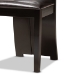 Baxton Studio Torin Modern and Contemporary Dark Brown Faux Leather Upholstered and Dark Brown Finished Wood 5-Piece Dining Set - Torin-Dark Brown-5PC Dining Set