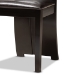 Baxton Studio Senan Modern and Contemporary Dark Brown Faux Leather Upholstered and Dark Brown Finished Wood 5-Piece Dining Set - Senan-Dark Brown-5PC Dining Set