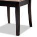 Baxton Studio Minette Modern and contemporary Sand Fabric Upholstered and Dark Brown Finished Wood 6-Piece Dining Set - RH319C-Sand/Dark Brown-6PC Dining Set