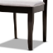Baxton Studio Andor Modern and Contemporary Grey Fabric Upholstered and Dark Brown Finished Wood 6-Piece Dining Set - RH330C-Grey/Dark Brown-6PC Dining Set