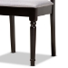 Baxton Studio Callie Modern and Contemporary Grey Fabric Upholstered and Dark Brown Finished Wood 5-Piece Dining Set - Callie-Grey/Dark Brown-5PC Dining Set