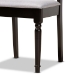 Baxton Studio Imogen Modern and Contemporary Grey Fabric Upholstered and Dark Brown Finished Wood 5-Piece Dining Set - Imogen-Grey/Dark Brown-5PC Dining Set