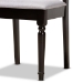 Baxton Studio Mona Modern and Contemporary Grey Fabric Upholstered and Dark Brown Finished Wood 5-Piece Dining Set - Mona-Grey/Dark Brown-5PC Dining Set