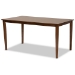 Baxton Studio Gustavo Modern and Contemporary Grey Fabric Upholstered and Walnut Brown Finished Wood 6-Piece Dining Set - RH317C-Grey/Walnut-6PC Dining Set