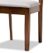 Baxton Studio Gustavo Modern and Contemporary Grey Fabric Upholstered and Walnut Brown Finished Wood 6-Piece Dining Set - RH317C-Grey/Walnut-6PC Dining Set
