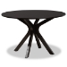 Baxton Studio Norah Modern and Contemporary Sand Fabric Upholstered and Dark Brown Finished Wood 7-Piece Dining Set - Norah-Sand/Dark Brown-7PC Dining Set