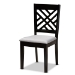 Baxton Studio Norah Modern and Contemporary Grey Fabric Upholstered and Dark Brown Finished Wood 7-Piece Dining Set - Norah-Grey/Dark Brown-7PC Dining Set