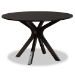 Baxton Studio Norah Modern and Contemporary Grey Fabric Upholstered and Dark Brown Finished Wood 7-Piece Dining Set - Norah-Grey/Dark Brown-7PC Dining Set