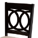 Baxton Studio Bennett Modern and Contemporary Sand Fabric Upholstered and Dark Brown Finished Wood 6-Piece Dining Set - RH315C-Sand/Dark Brown-6PC Dining Set