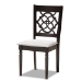 Baxton Studio Valerie Modern and Contemporary Grey Fabric Upholstered and Dark Brown Finished Wood 5-Piece Dining Set - Valerie-Grey/Dark Brown-5PC Dining Set