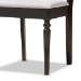 Baxton Studio Valerie Modern and Contemporary Grey Fabric Upholstered and Dark Brown Finished Wood 5-Piece Dining Set - Valerie-Grey/Dark Brown-5PC Dining Set