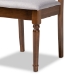 Baxton Studio Elaine Modern and Contemporary Grey Fabric Upholstered and Walnut Brown Finished Wood 5-Piece Dining Set - Elaine-Grey/Walnut-5PC Dining Set