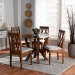 Baxton Studio Elaine Modern and Contemporary Grey Fabric Upholstered and Walnut Brown Finished Wood 5-Piece Dining Set - Elaine-Grey/Walnut-5PC Dining Set
