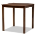 Baxton Studio Verina Modern and Contemporary Grey Fabric Upholstered Walnut Brown Finished 5-Piece Wood Pub Set - RH323P-Grey/Walnut-5PC Pub Set