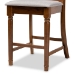 Baxton Studio Verina Modern and Contemporary Grey Fabric Upholstered Walnut Brown Finished 5-Piece Wood Pub Set - RH323P-Grey/Walnut-5PC Pub Set