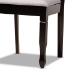 Baxton Studio Lanier Modern and Contemporary Grey Fabric Upholstered and Dark Brown Finished Wood 7-Piece Dining Set - RH318C-Grey/Dark Brown-7PC Dining Set