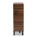 Baxton Studio Idina Mid-Century Modern Two-Tone Walnut Brown and Grey Finished Wood 1-Door Shoe Cabinet - SESC16104-Columbia-Shoe Cabinet