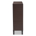 Baxton Studio Idina Mid-Century Modern Two-Tone Dark Brown and Grey Finished Wood 2-Door Shoe Cabinet - SESC16105-Modi Wenge-Shoe Cabinet