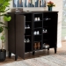 Baxton Studio Idina Mid-Century Modern Two-Tone Dark Brown and Grey Finished Wood 2-Door Shoe Cabinet - SESC16105-Modi Wenge-Shoe Cabinet