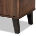 Baxton Studio Idina Mid-Century Modern Two-Tone Walnut Brown and Grey Finished Wood 2-Door Shoe Cabinet - SESC16105-Columbia-Shoe Cabinet