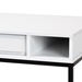 Baxton Studio Cargan Modern and Contemporary White Finished Wood and Black Metal 1-Drawer Desk - ST8002-White/Black-Desk