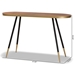 Baxton Studio Lauro Modern and Contemporary Walnut Wood Finished and Two-Tone Gold and Black Metal Console Table - RS1210-W-Console