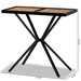 Baxton Studio Carlo Modern and Contemporary Walnut Finished Wood and Black Finished Metal Console Table - LY80-SF-Black-Console