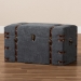 Baxton Studio Palma Modern and Contemporary Transitional Grey Fabric Upholstered Storage Trunk Ottoman - JY20A10L-Grey-Trunk Otto