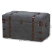 Baxton Studio Palma Modern and Contemporary Transitional Grey Fabric Upholstered Storage Trunk Ottoman - JY20A10L-Grey-Trunk Otto
