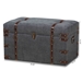 Baxton Studio Palma Modern and Contemporary Transitional Grey Fabric Upholstered Storage Trunk Ottoman - JY20A10L-Grey-Trunk Otto
