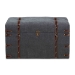 Baxton Studio Palma Modern and Contemporary Transitional Grey Fabric Upholstered Storage Trunk Ottoman - JY20A10L-Grey-Trunk Otto