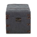 Baxton Studio Palma Modern and Contemporary Transitional Grey Fabric Upholstered Storage Trunk Ottoman - JY20A10L-Grey-Trunk Otto
