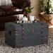 Baxton Studio Palma Modern and Contemporary Transitional Grey Fabric Upholstered Storage Trunk Ottoman - JY20A10L-Grey-Trunk Otto