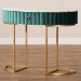 Baxton Studio Beale Luxe and Glam Green Velvet Upholstered and Brushed Gold Finished 1-Drawer Console Table with Faux Marble Tabletop - JY20A157-Green/Gold-Console