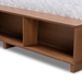 Baxton Studio Tamsin Modern Transitional Ash Walnut Brown Finished Wood Queen Size 4-Drawer Platform Storage Bed with Built-In Shelves - Tamsin-Ash Walnut-Queen