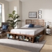 Baxton Studio Milana Modern Transitional Ash Walnut Brown Finished Wood 4-Drawer Full Size Platform Storage Bed - Milana-Ash Walnut-Full