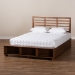 Baxton Studio Milana Modern Transitional Ash Walnut Brown Finished Wood 4-Drawer Full Size Platform Storage Bed - Milana-Ash Walnut-Full