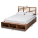 Baxton Studio Milana Modern Transitional Ash Walnut Brown Finished Wood 4-Drawer Full Size Platform Storage Bed - Milana-Ash Walnut-Full