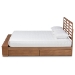 Baxton Studio Milana Modern Transitional Ash Walnut Brown Finished Wood 4-Drawer Full Size Platform Storage Bed - Milana-Ash Walnut-Full