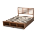 Baxton Studio Milana Modern Transitional Ash Walnut Brown Finished Wood 4-Drawer Full Size Platform Storage Bed - Milana-Ash Walnut-Full